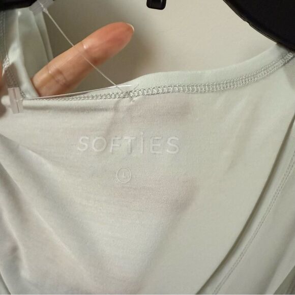 Softies Boyfriend Pocket Muscle Tank with Flood Pant PJ Set in Sage L NWT - Picture 4 of 14